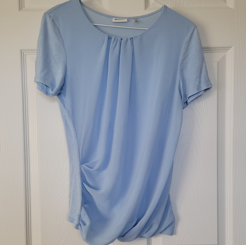 DKNY Ruched Front Blouse Size Small